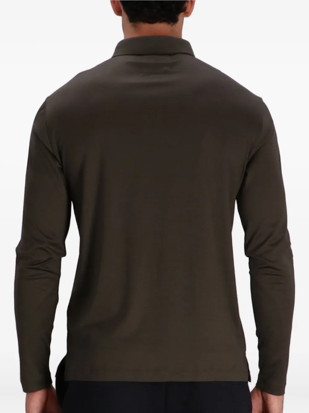 Emporio Armani Poloshirt met lange mouwen Bruin