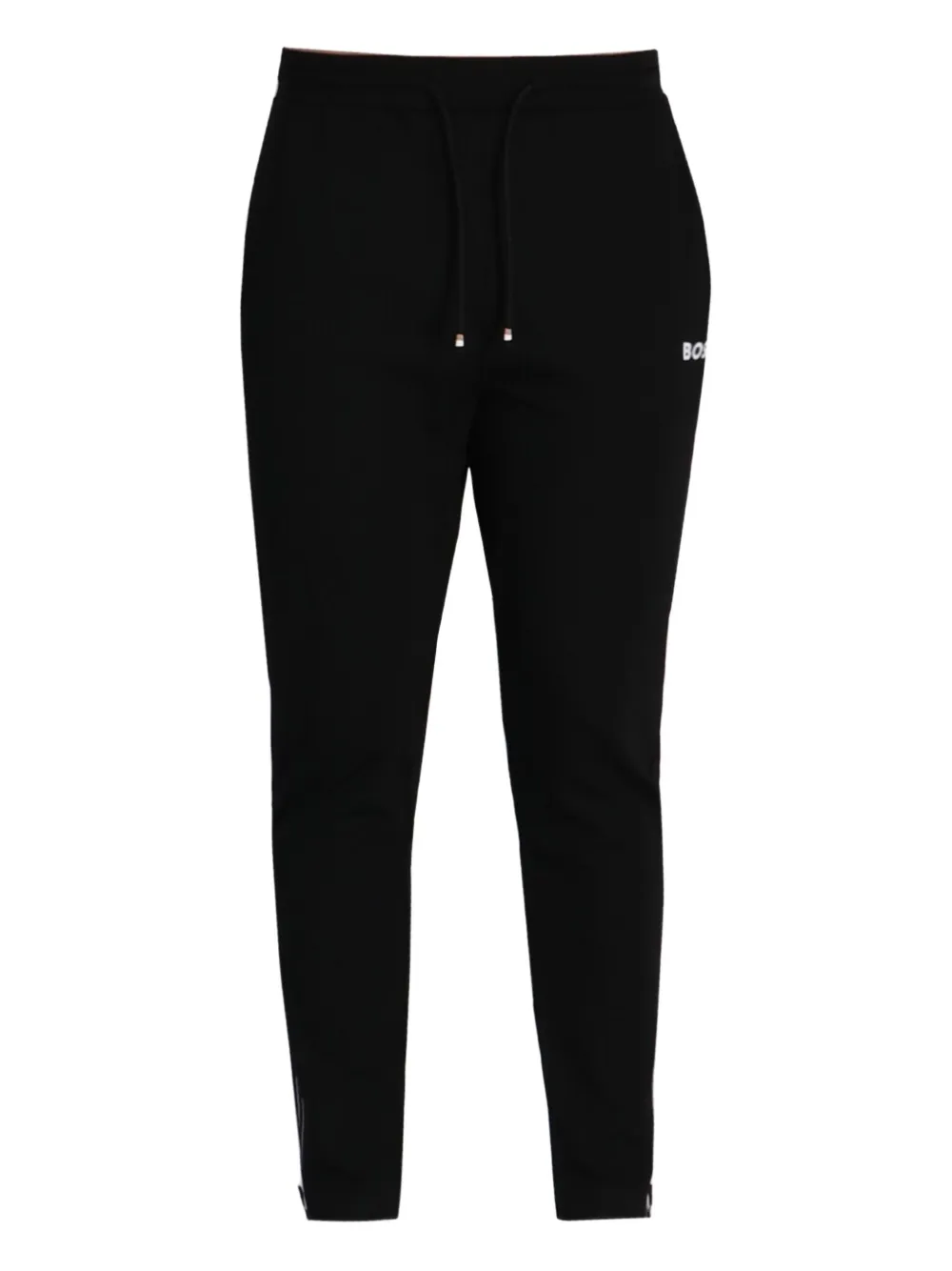 BOSS Trainingsbroek met logodetail en rits Zwart