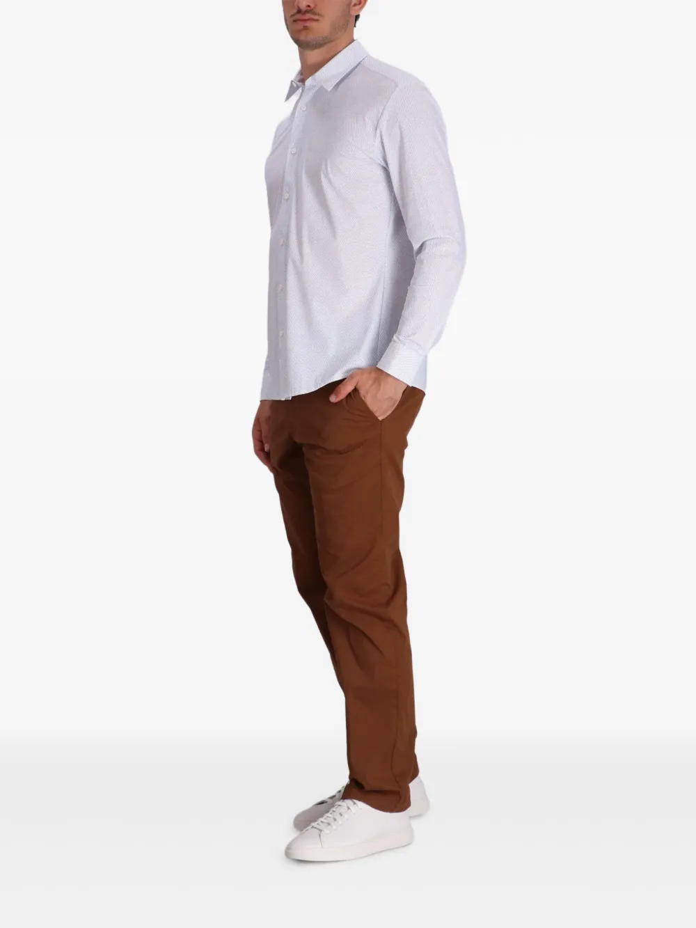 BOSS Katoenen chino - Bruin
