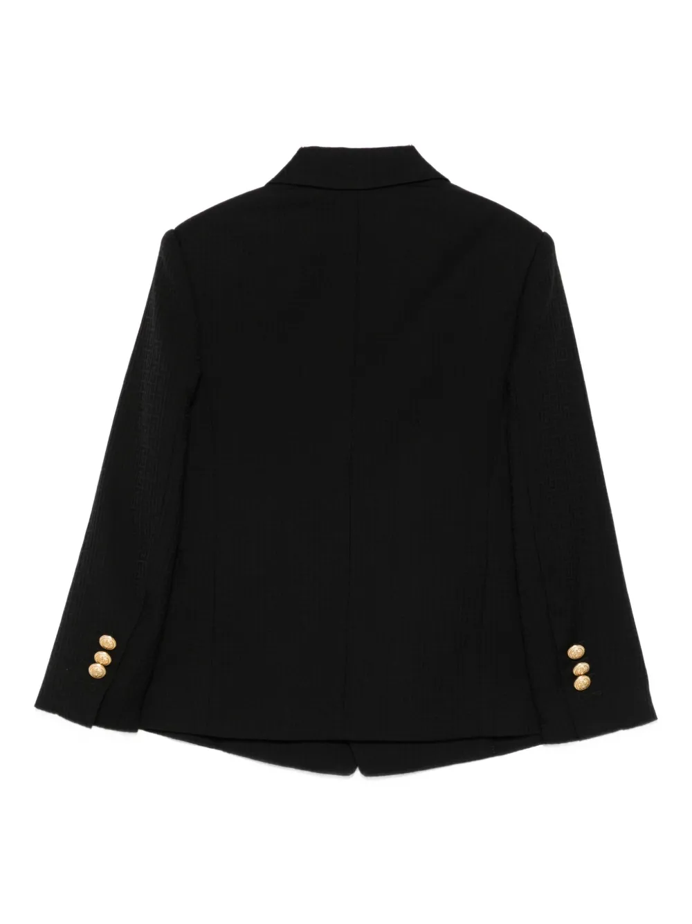 Balmain Kids double-breasted buttoned blazer Zwart
