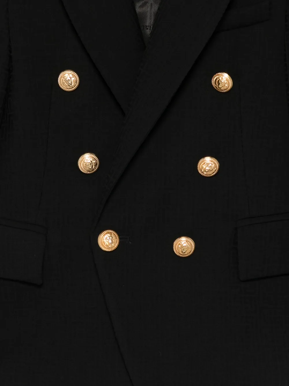 Balmain Kids double-breasted buttoned blazer Zwart