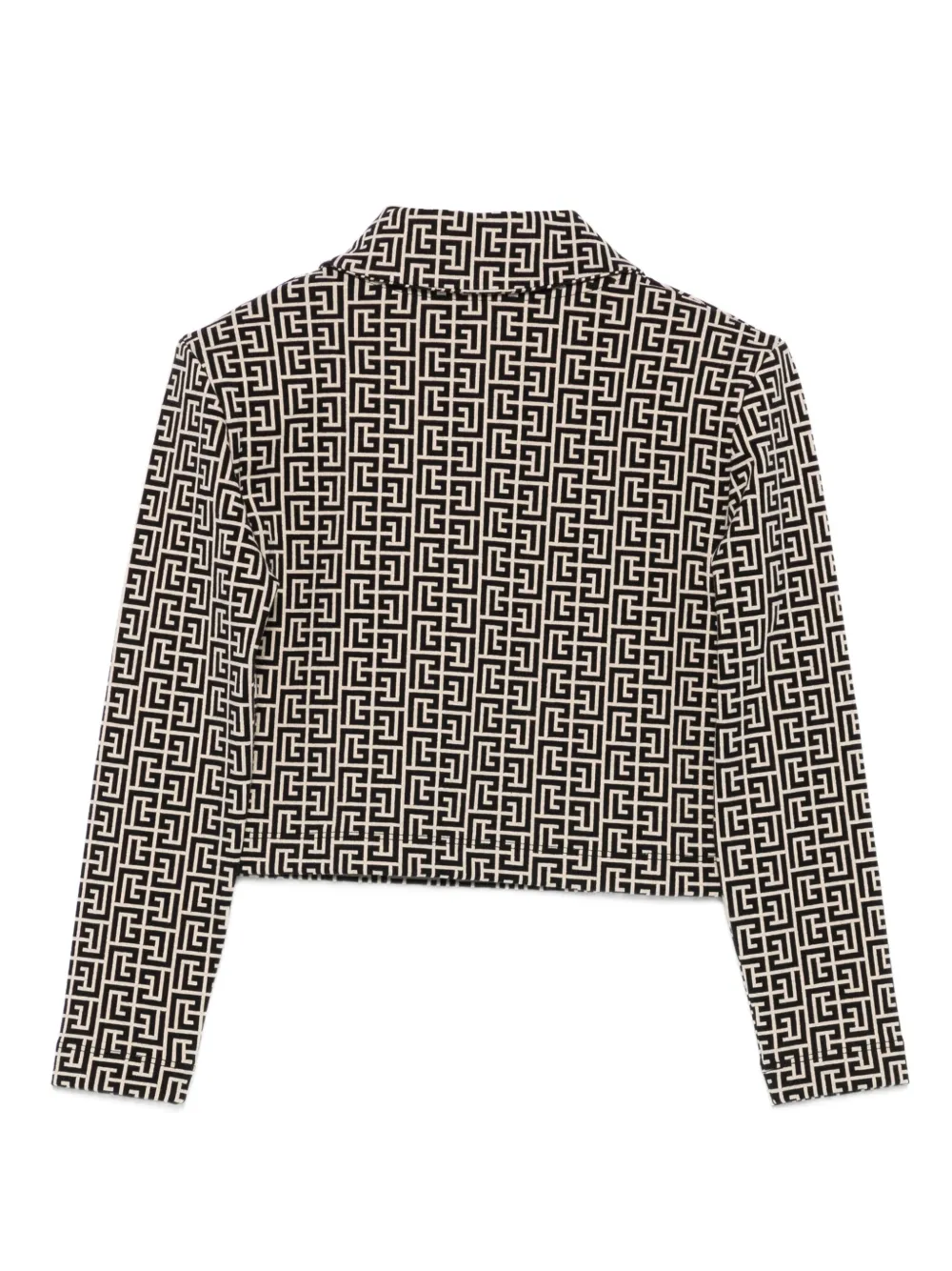 Balmain Kids Polotop met geometrische print en knopen Zwart