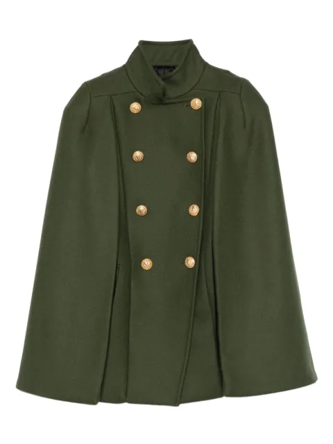 Balmain Kids wool-blend cape coat