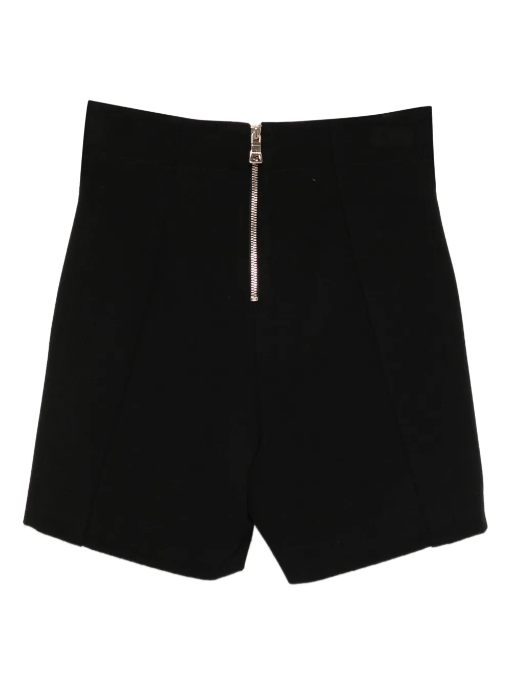 Balmain Kids button-detail high-waisted shorts Zwart