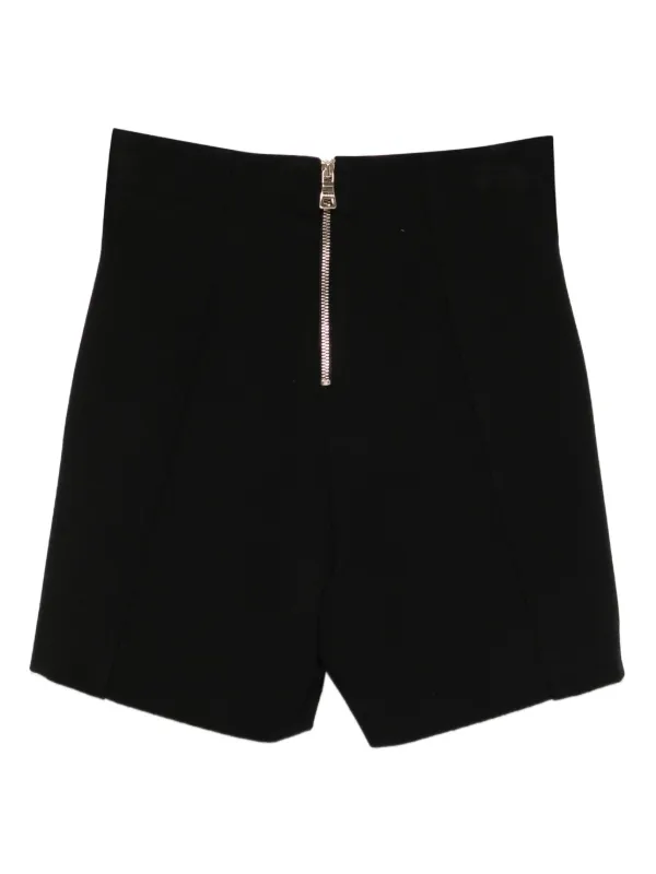Balmain Kids button-detail high-waisted Shorts Black FARFETCH PH