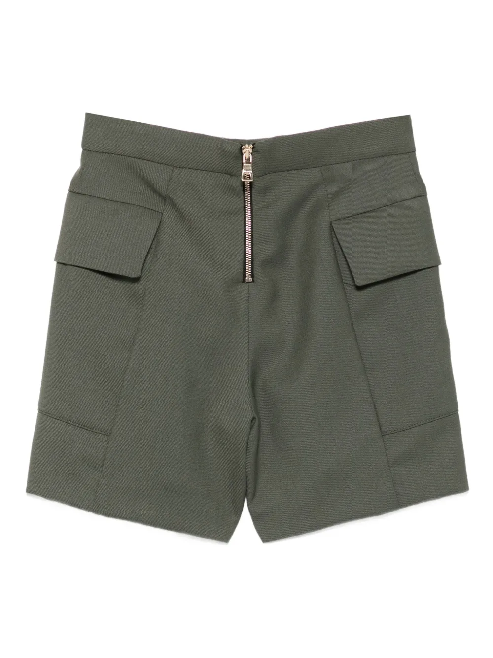 Balmain Kids pocketed button-detail shorts Groen