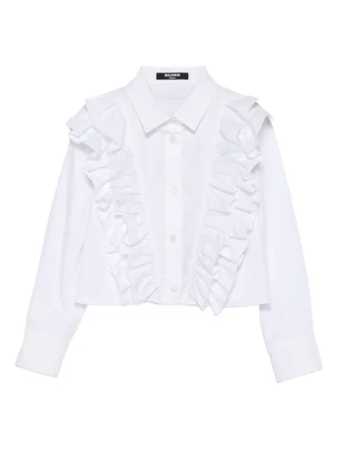 Balmain Kids ruffled shirt
