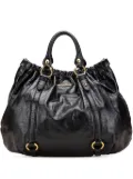 Miu Miu Pre-Owned 2010-2025 Medium Vitello Shine Leather Gathered Hobo satchel - Black