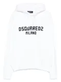 DSQUARED2 logo-detail hoodie - White