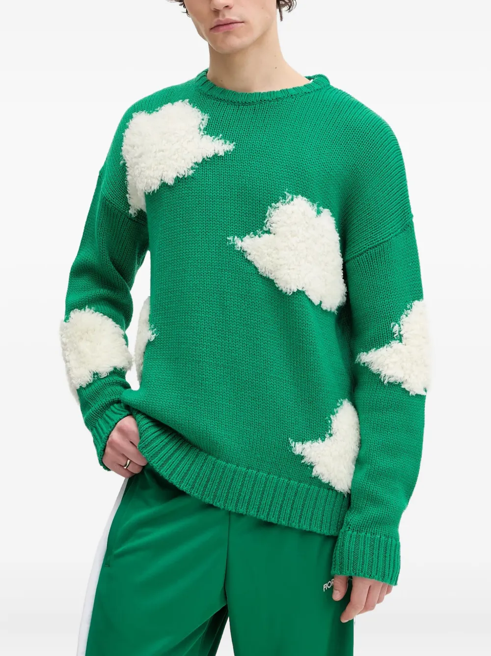 cloud-appliqué sweater