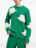 Fiorucci cloud-appliqué sweater - Green