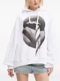 Fiorucci graphic-printed cotton hoodie - White