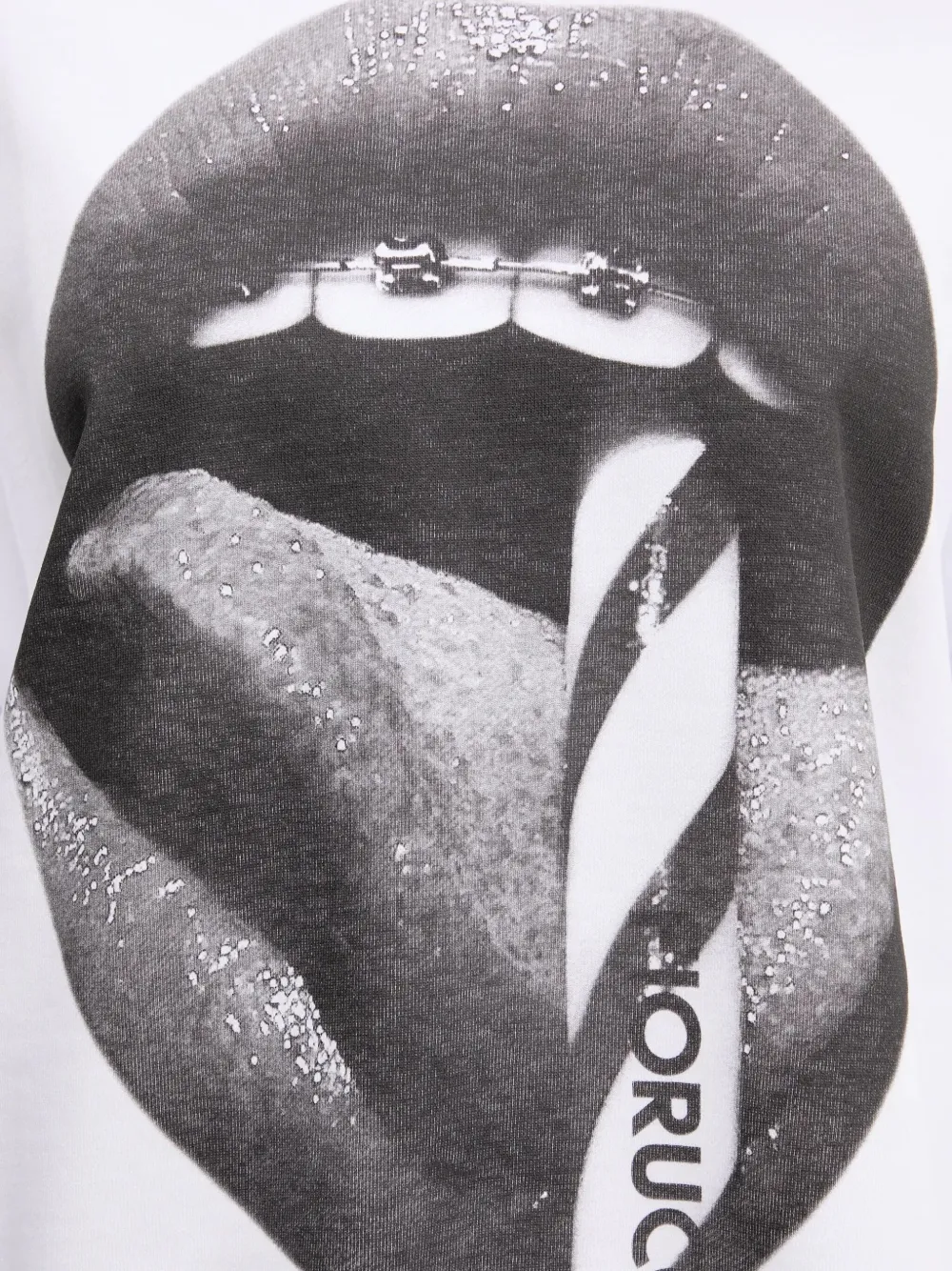 Fiorucci Hoodie met grafische print Wit
