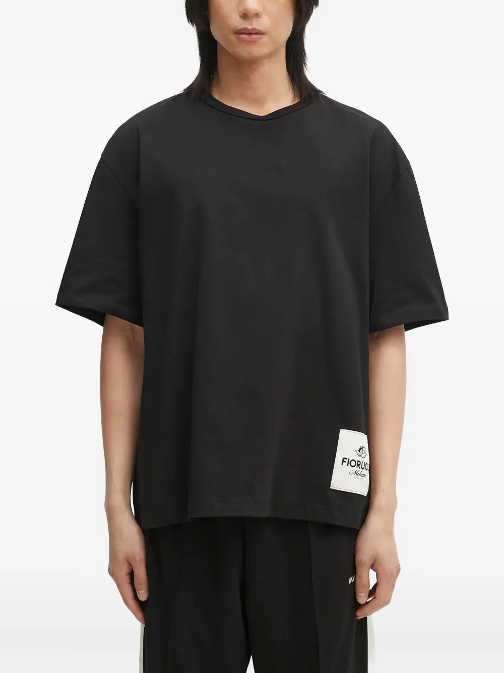 Fiorucci T-shirt met logopatch Zwart
