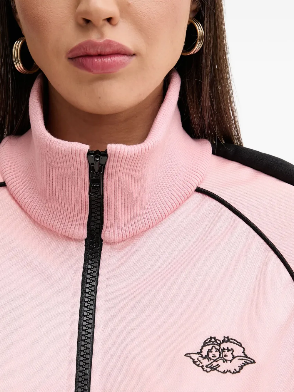 Fiorucci Sweater met vlakken en rits Roze