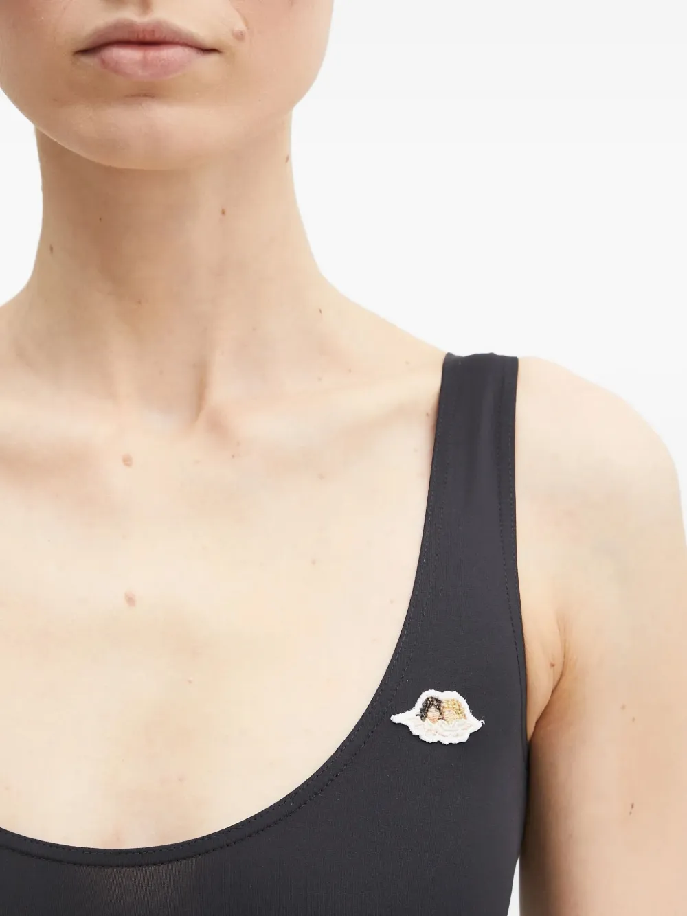 Fiorucci Body verfraaid met engel Zwart