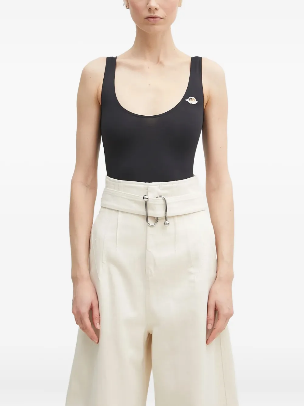 Fiorucci Body verfraaid met engel Zwart