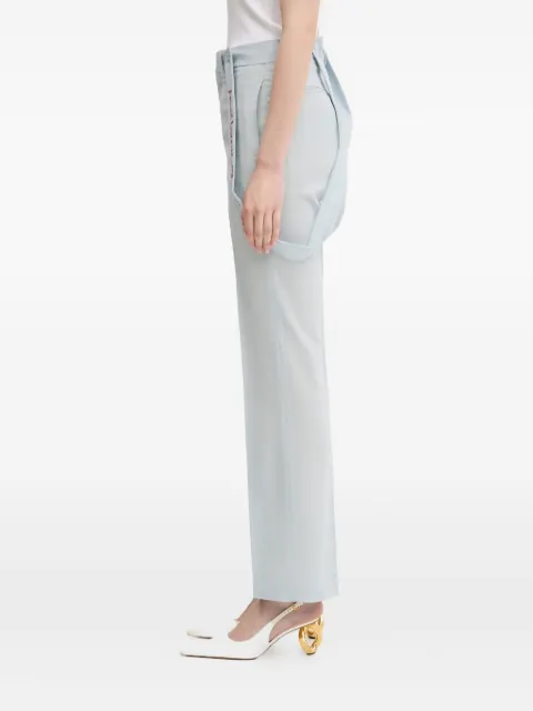 Fiorucci embroidered suspender trousers