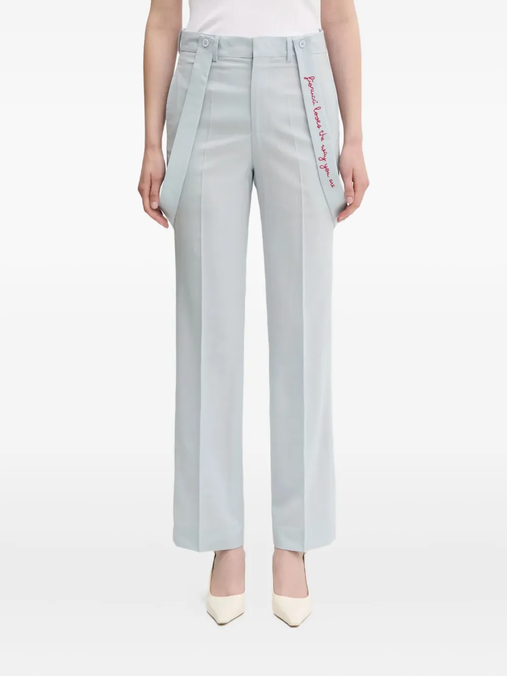 Fiorucci Broek met borduurwerk Blauw
