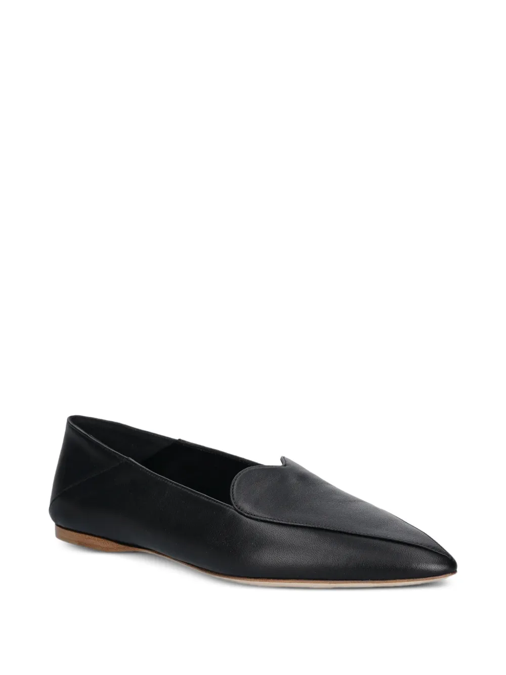 Fiorucci Heart leren loafers met puntige neus - Zwart