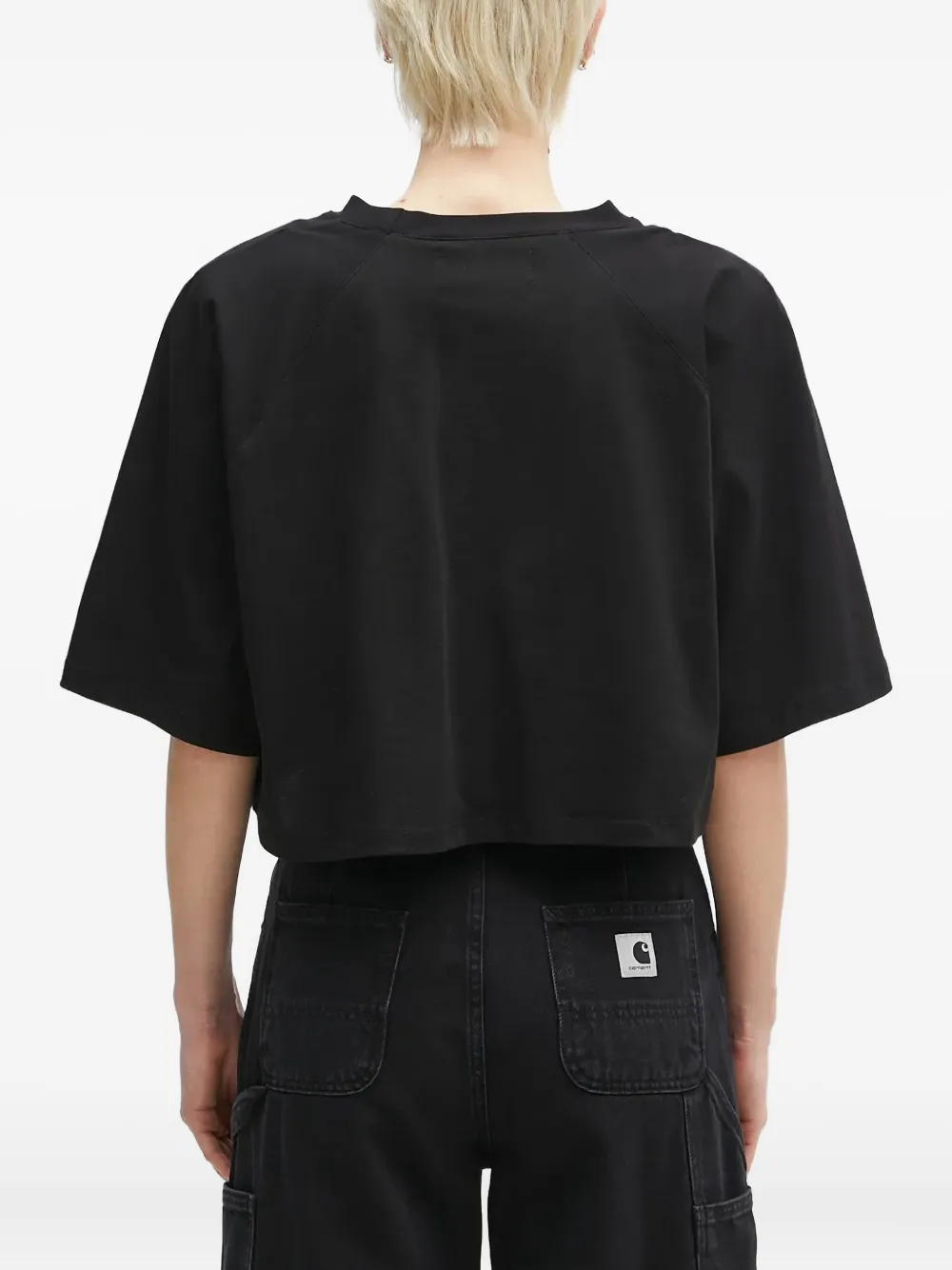 Fiorucci Cropped T-shirt Zwart