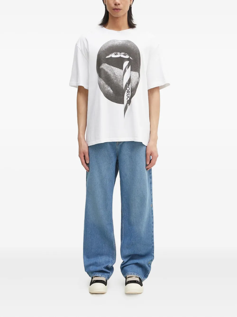 Fiorucci T-shirt met print Wit
