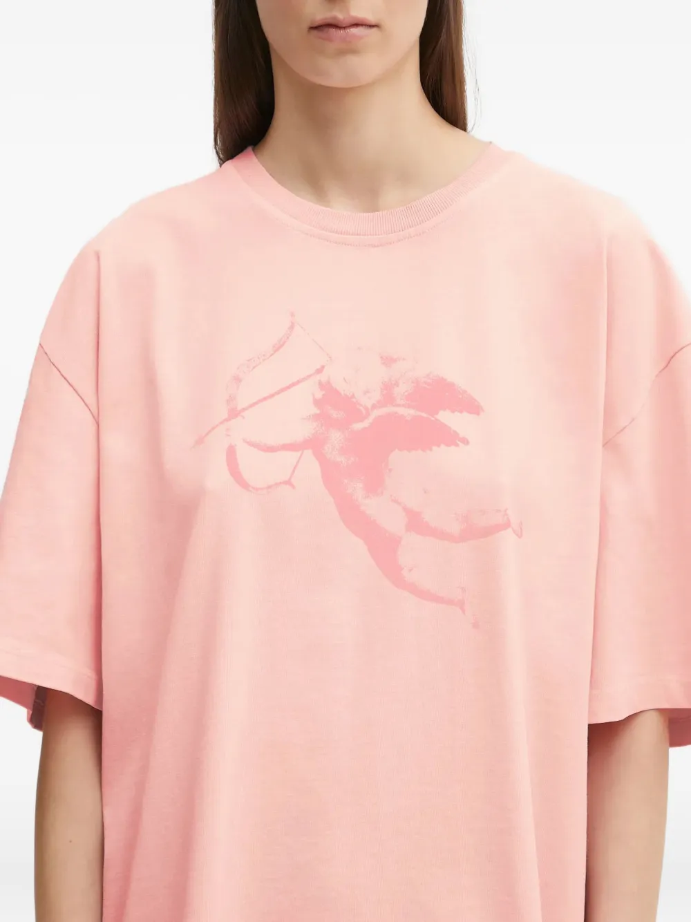 Fiorucci T-shirt met Cupido-print Roze