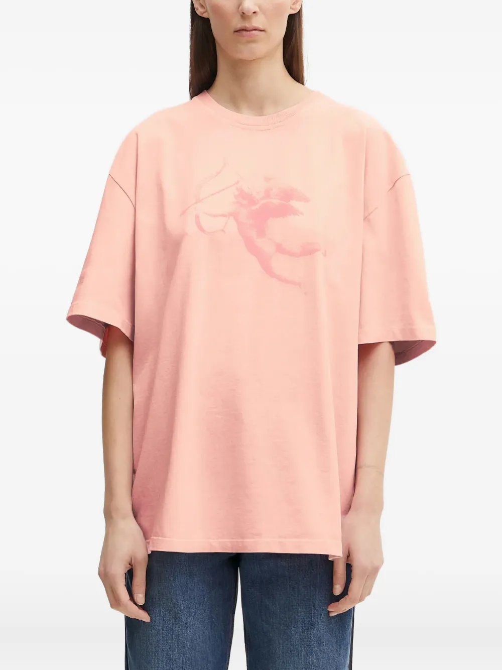 Fiorucci T-shirt met Cupido-print Roze