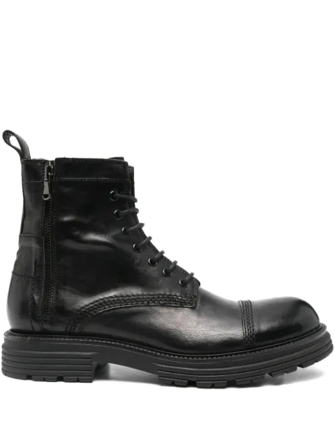 LeQarant lace-up zip boots