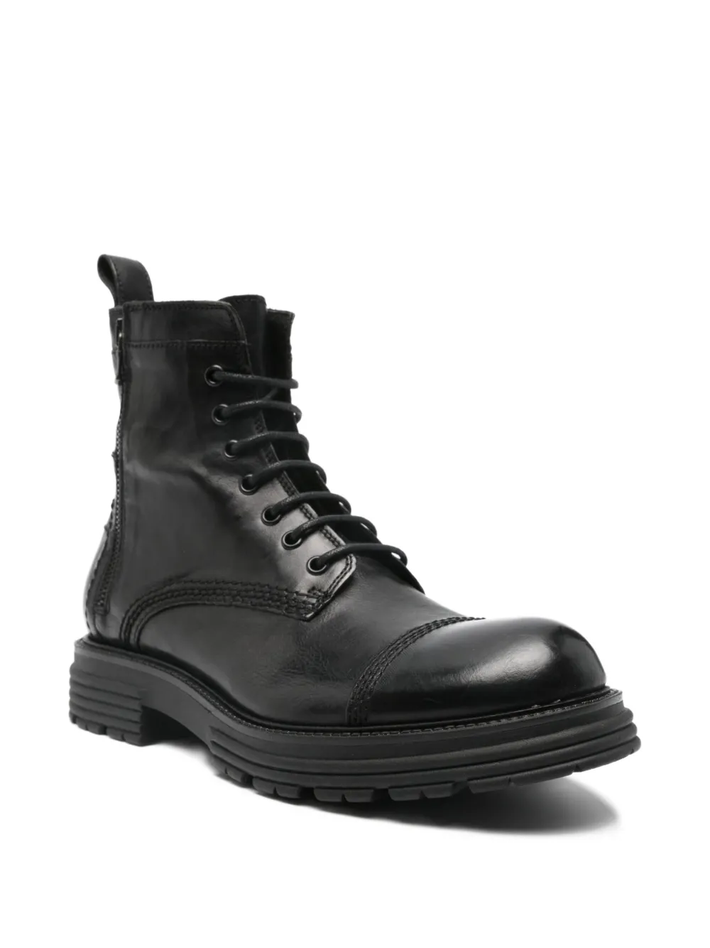 LeQarant lace-up zip boots Black