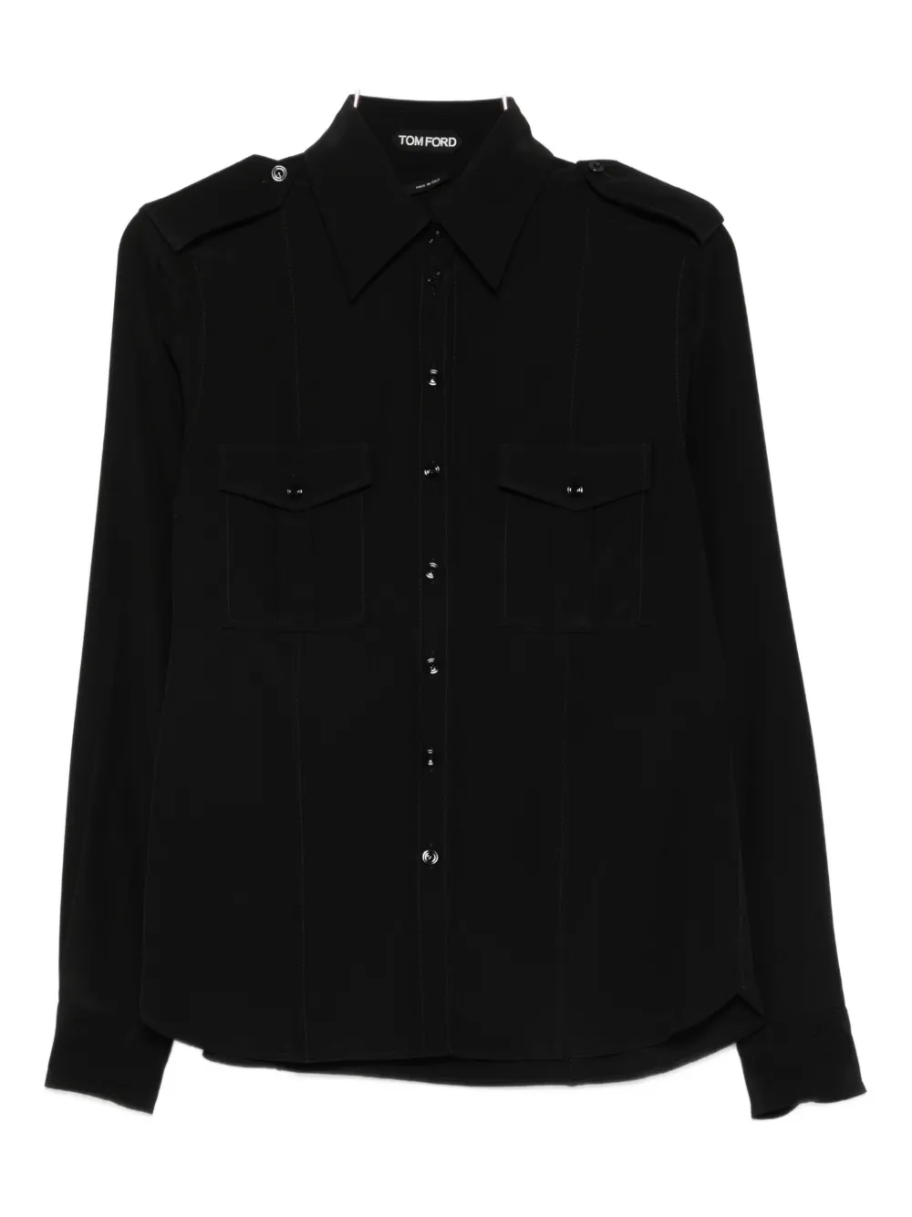 TOM FORD Camicia con colletto a punta - Nero