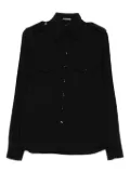TOM FORD point-collar silk shirt - Black
