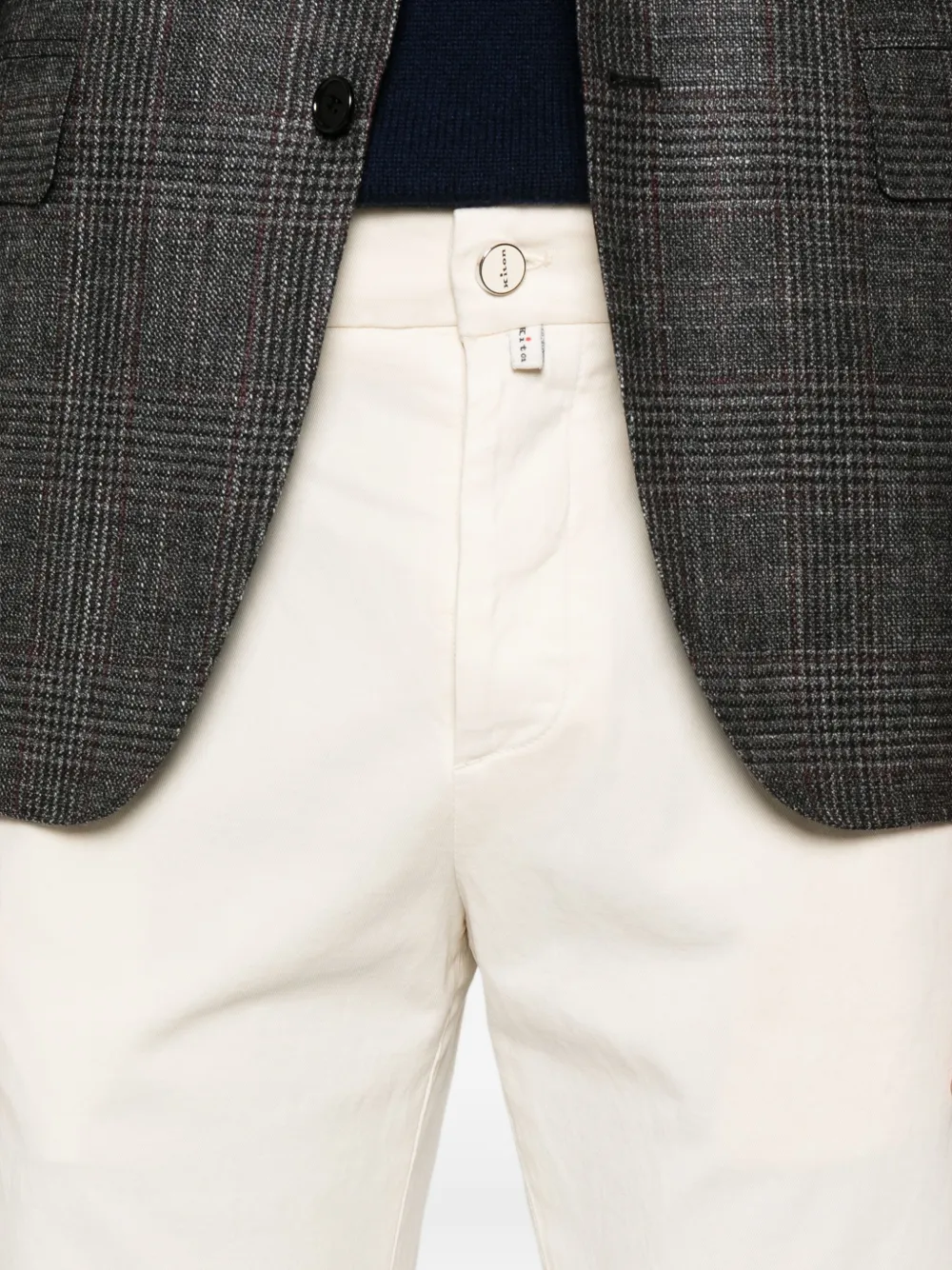 Kiton Broek met geplooid detail Beige