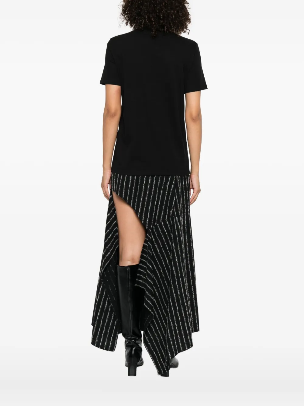 Elisabetta Franchi chain-embellished cotton T-shirt Zwart