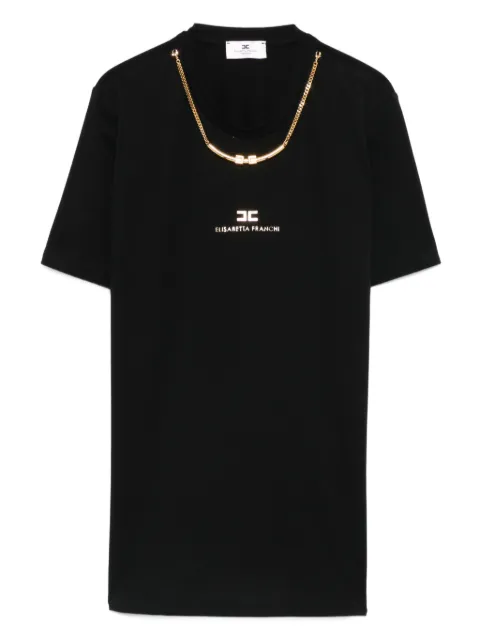 Elisabetta Franchi chain-embellished cotton T-shirt