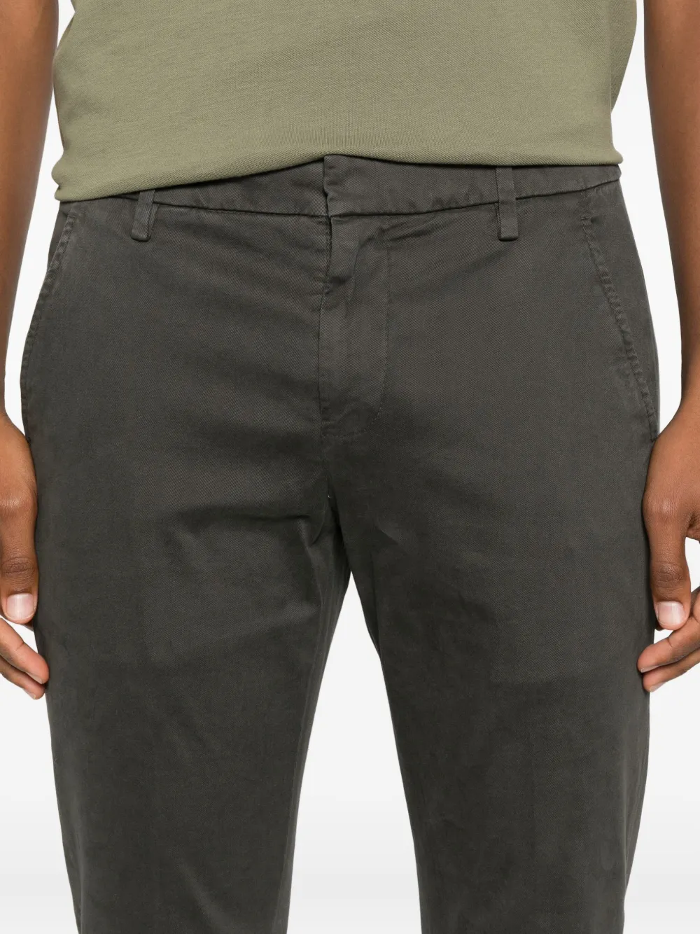 DONDUP Katoenen broek Groen