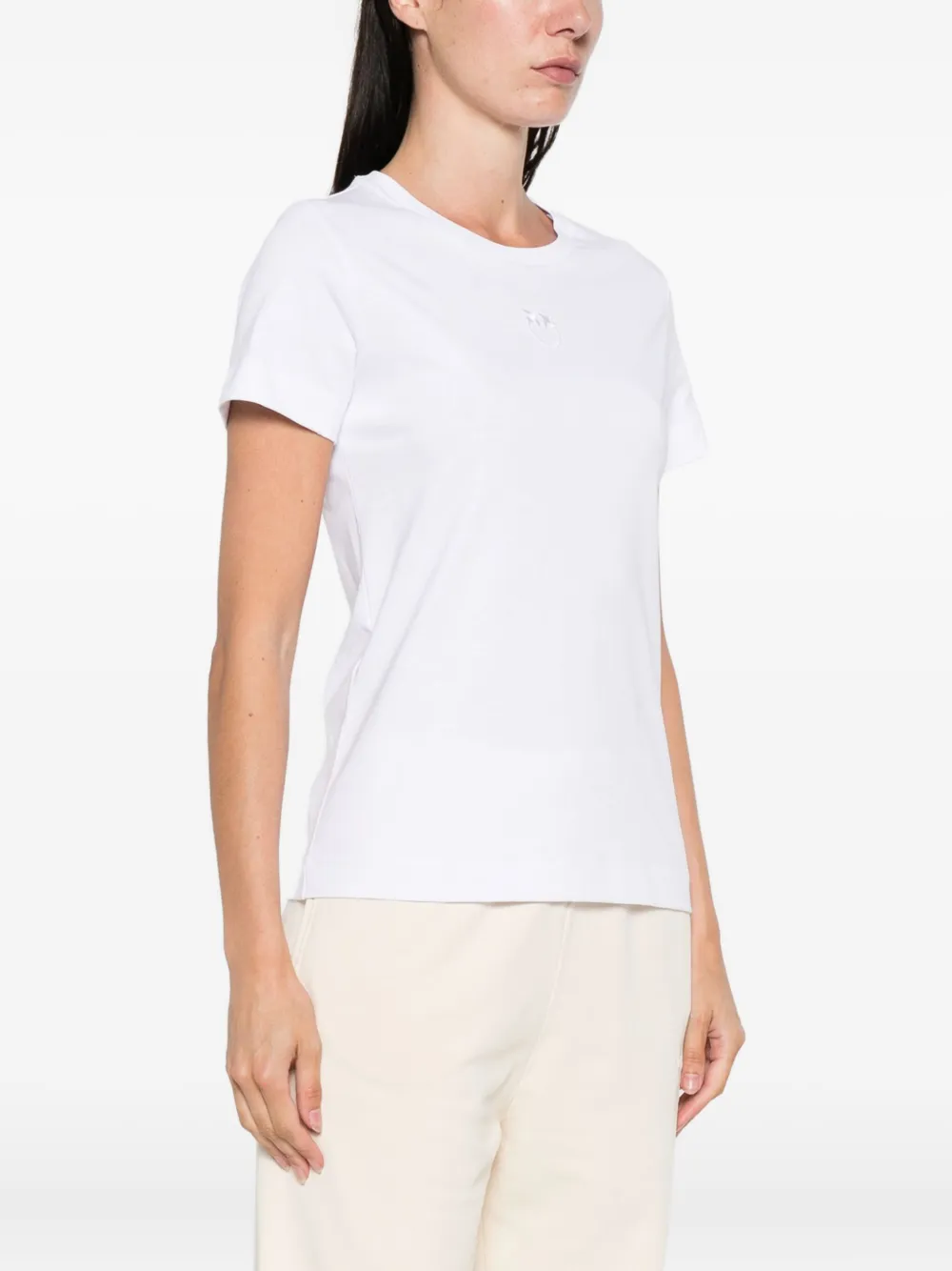 PINKO short-sleeve cotton T-shirt Wit