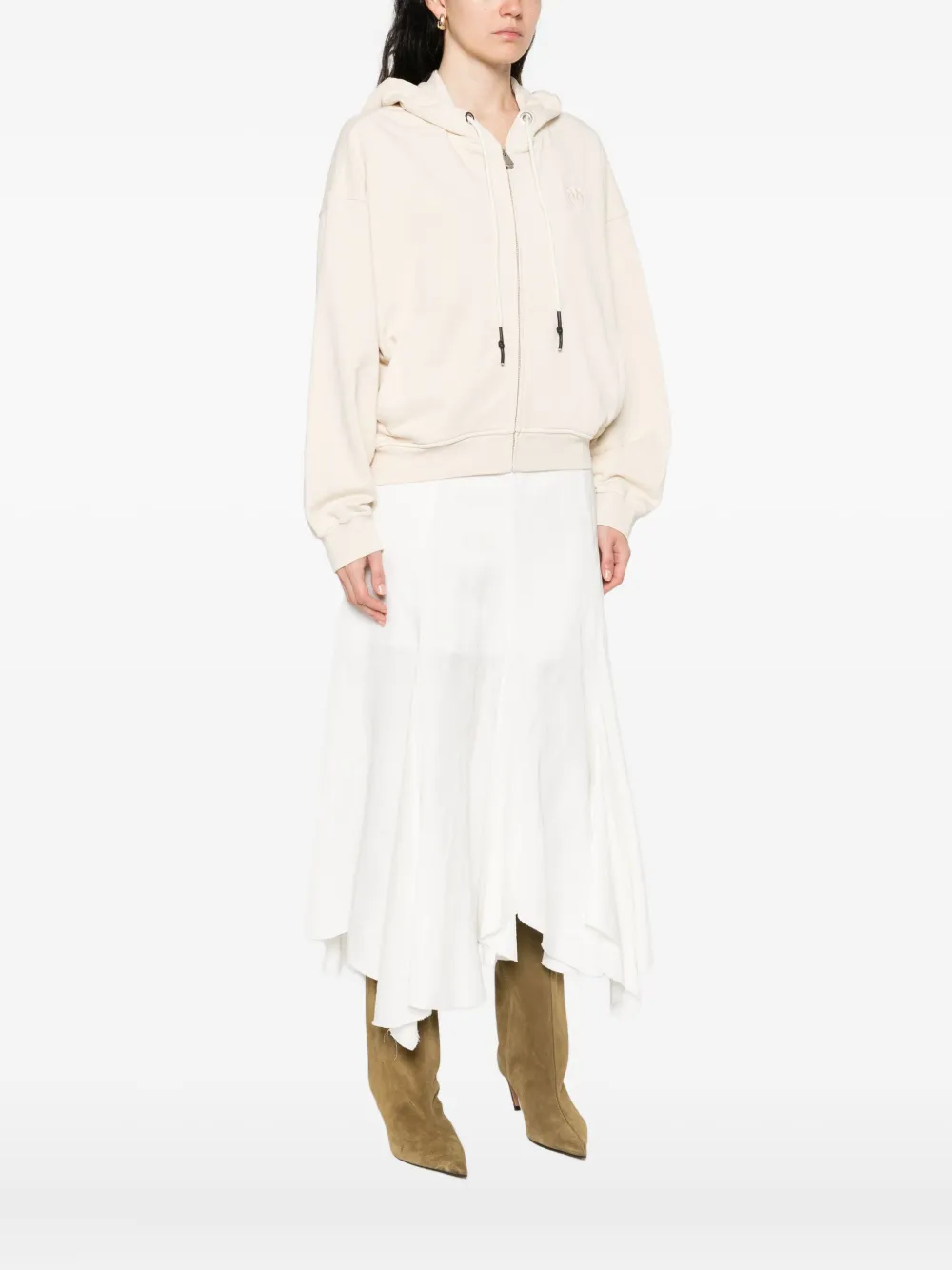 PINKO zip-up hoodie Beige