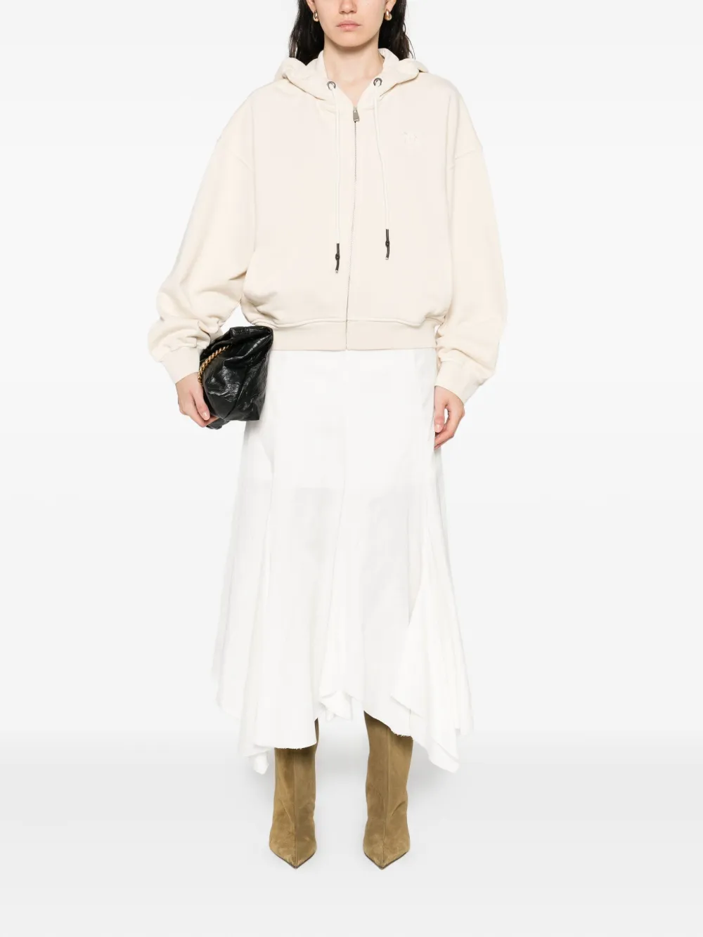 PINKO zip-up hoodie Beige