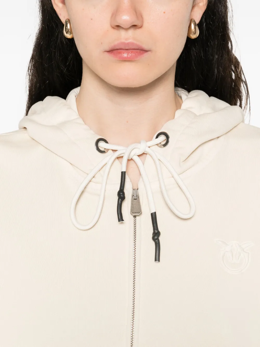 PINKO zip-up hoodie Beige