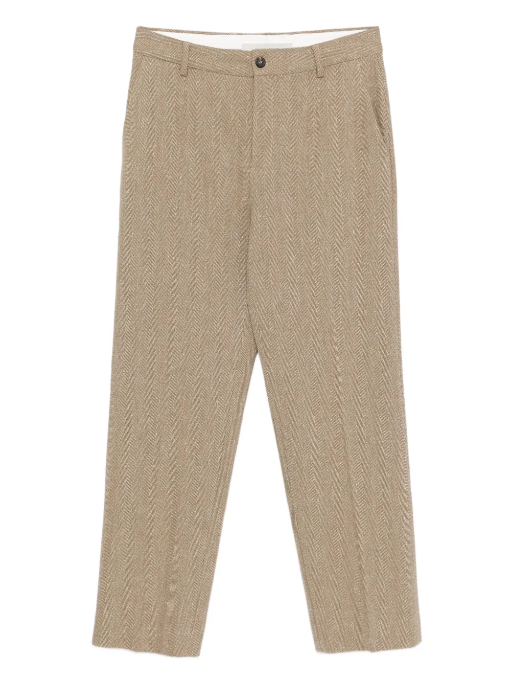 Golden Goose Broek van linnenblend met textuur Bruin