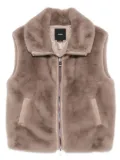 PINKO faux-fur zip-front vest - Neutrals