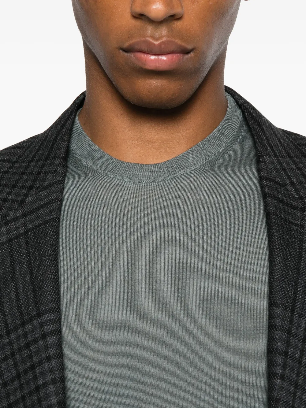 Drumohr crew-neck merino wool sweater Grijs