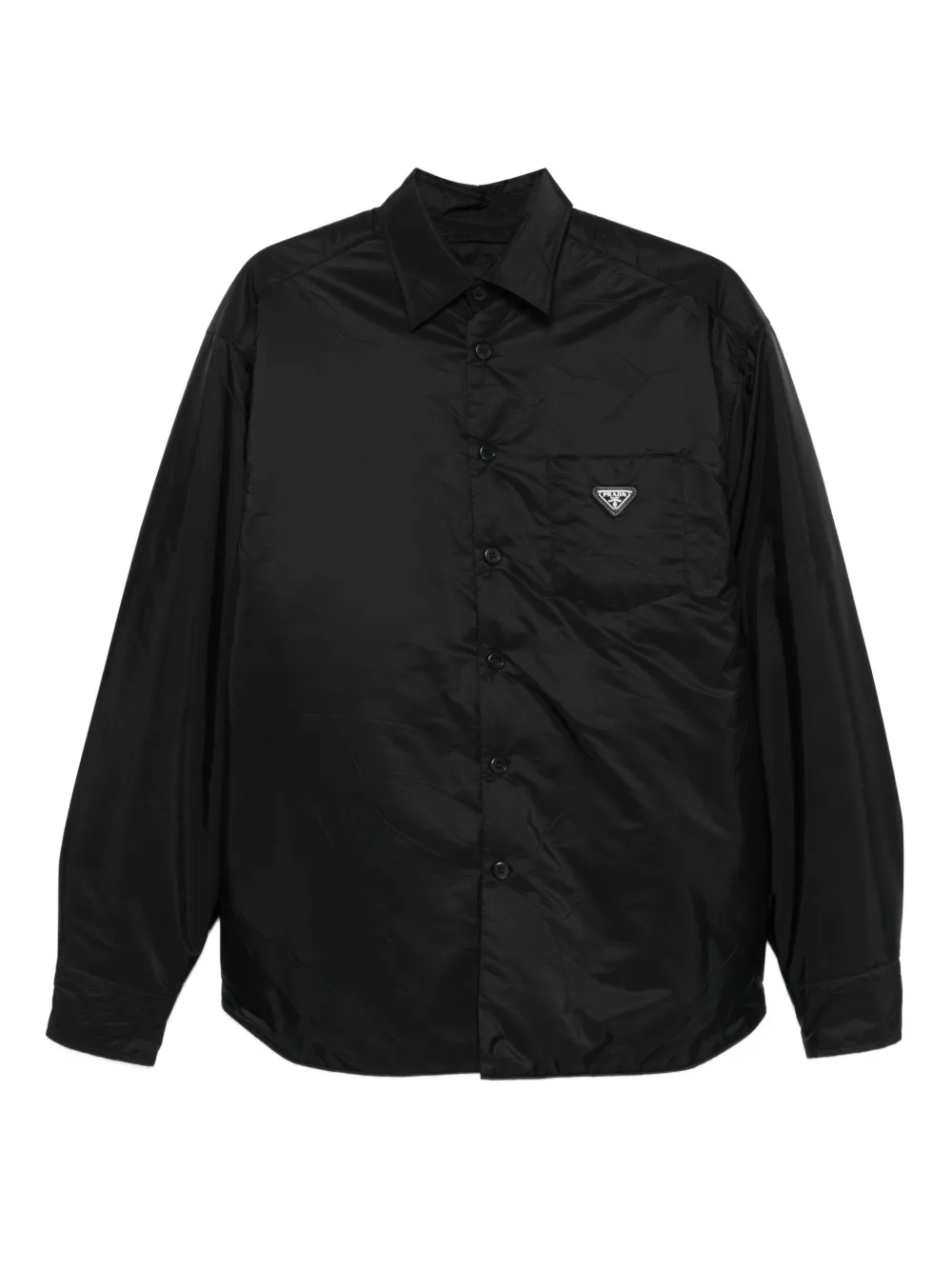 Prada Shirtjack met logo Zwart