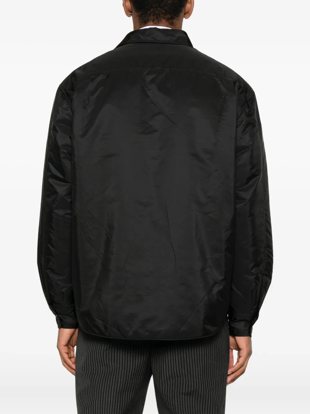 Prada Shirtjack met logo Zwart