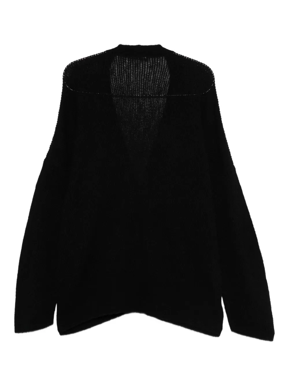 Haikure V-neck cardigan Zwart