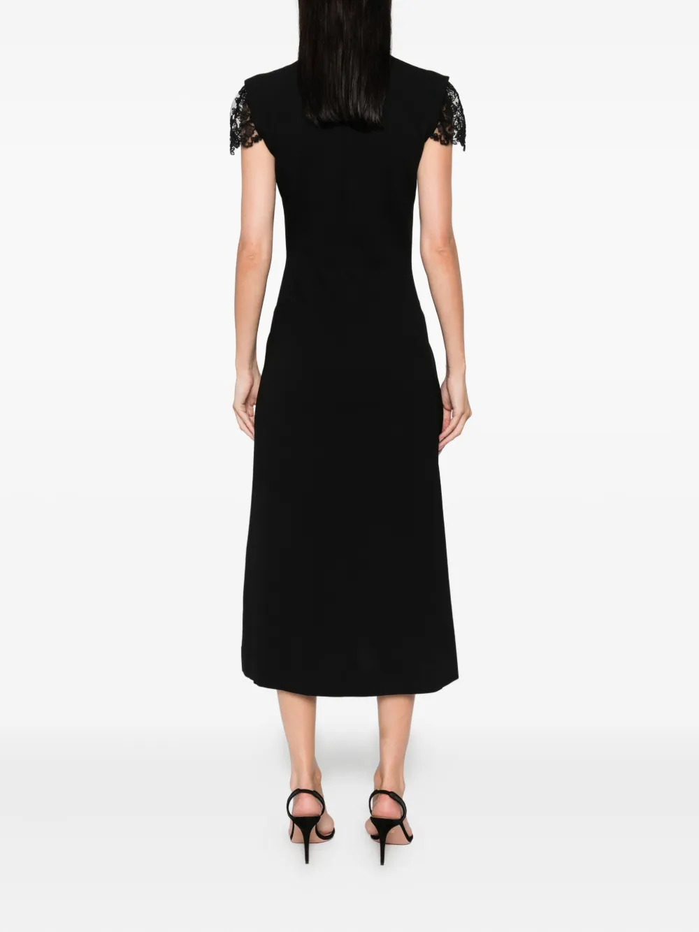Ermanno Scervino lace-trimmed dress Zwart