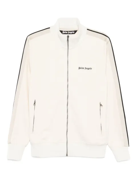 Palm Angels stripe-detail zip-up sweatshirt 