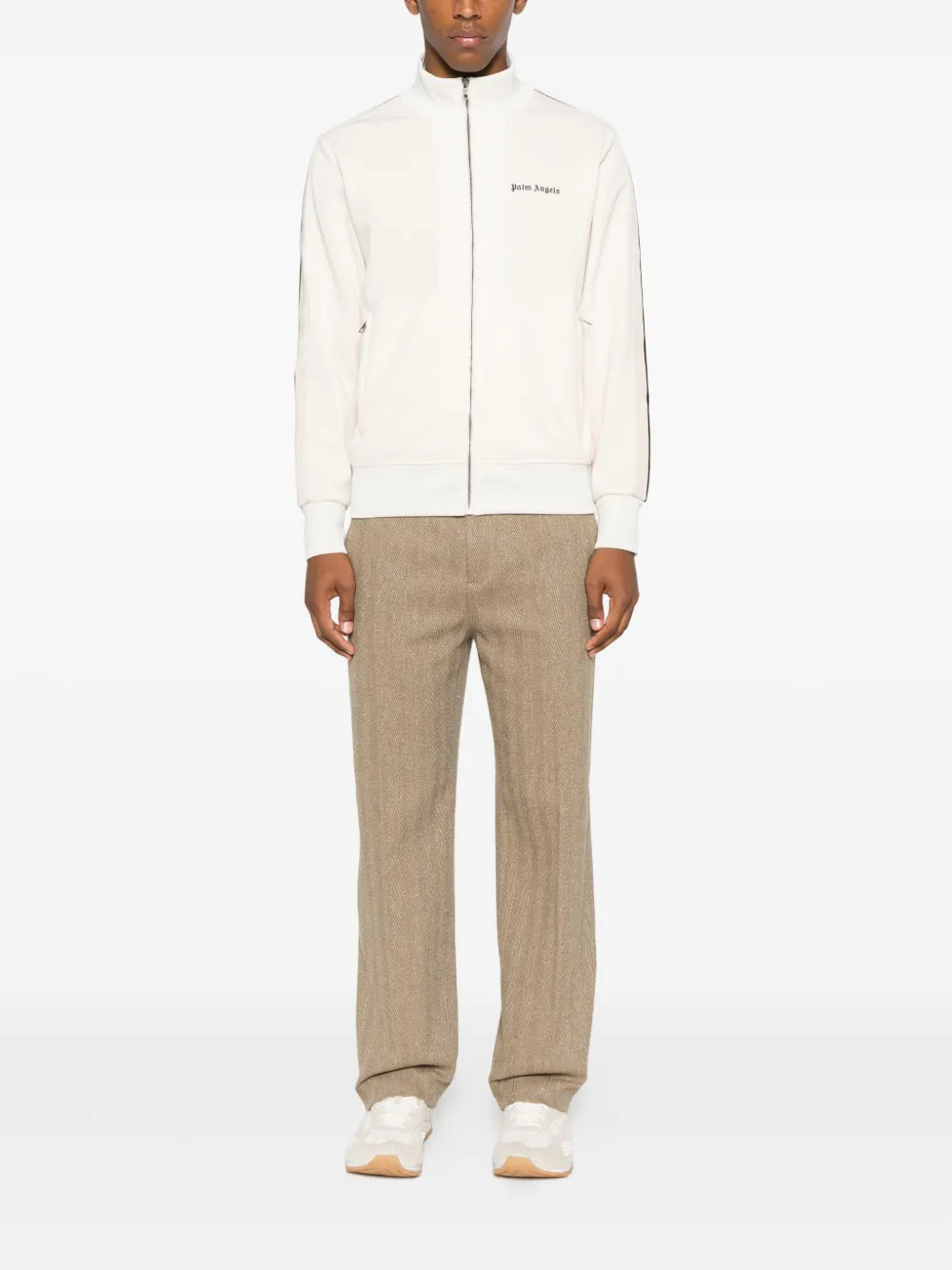 Palm Angels Sweater met rits Beige
