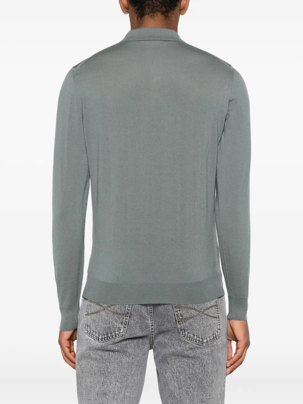 Drumohr long-sleeve polo shirt Grijs